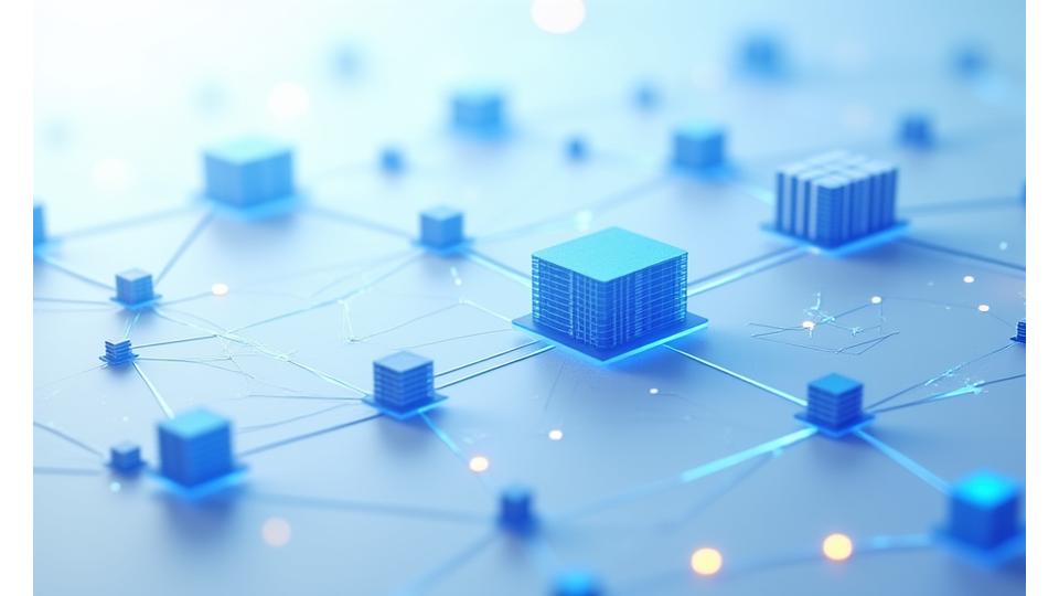 Abstract depiction of digital financial infrastructure with interconnected nodes and data flow, representing LyraPay's advanced technology.