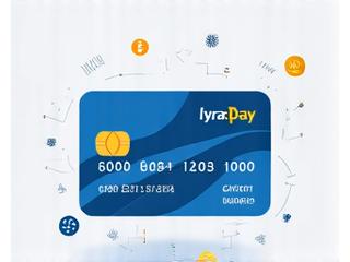 Illustration of a credit card and abstract digital transaction streams.