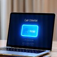 Laptop displaying a virtual corporate card creation interface
