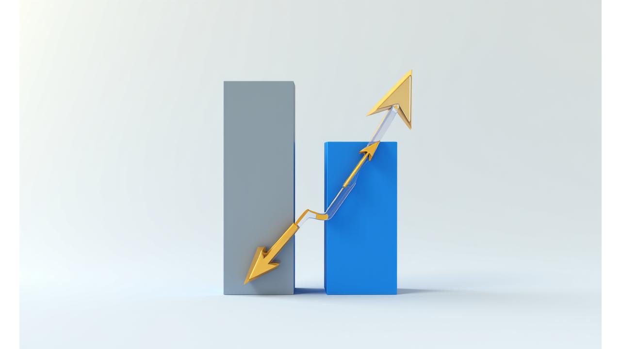 Financial graph illustrating significant cost savings over traditional banking