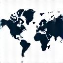 World map icon representing global coverage