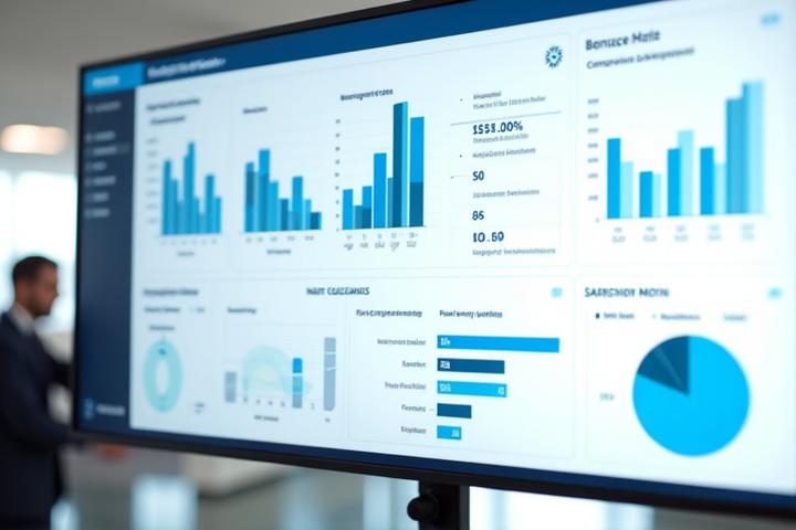 Interactive financial dashboard with real-time charts and graphs displaying spending patterns, budget adherence, and category breakdowns.