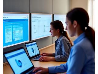 Remote team members collaborating on financial dashboards