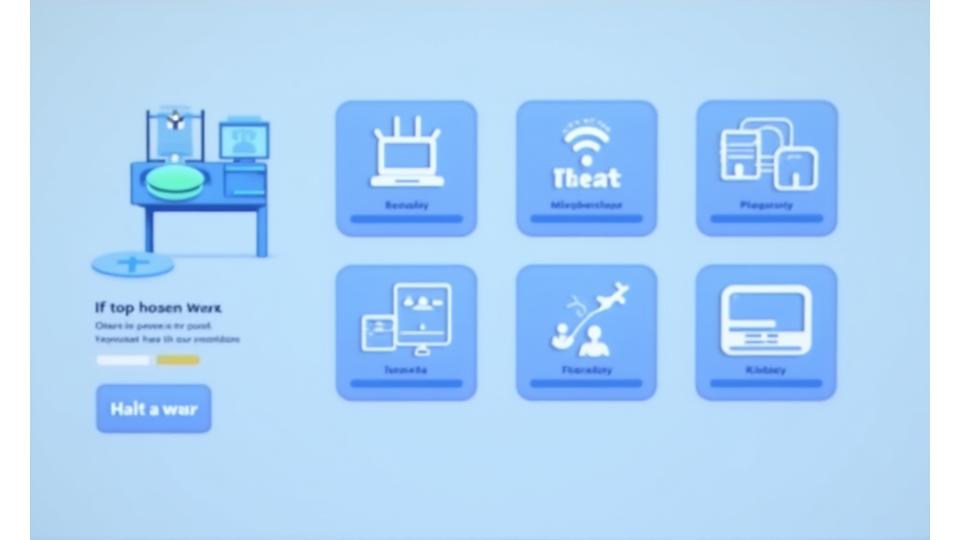 A visual representation of various expense categories specific to remote work, such as a home office setup, an internet router, a laptop, and a co-working space icon, displayed as interactive cards on a digital platform.