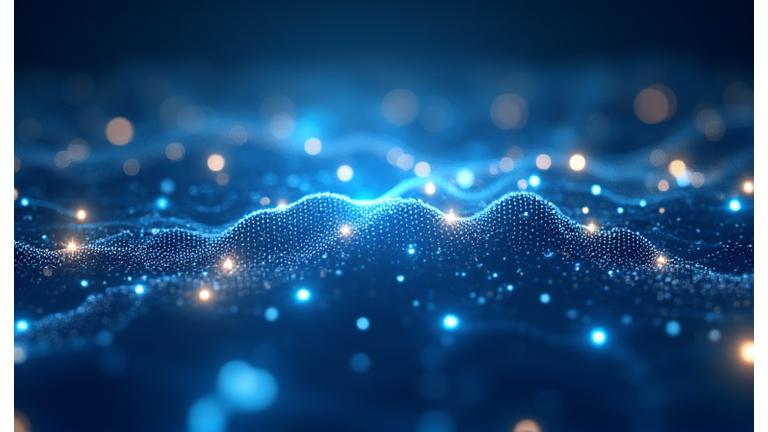 Abstract depiction of interconnected digital services flowing together, representing LyraPay's platform features